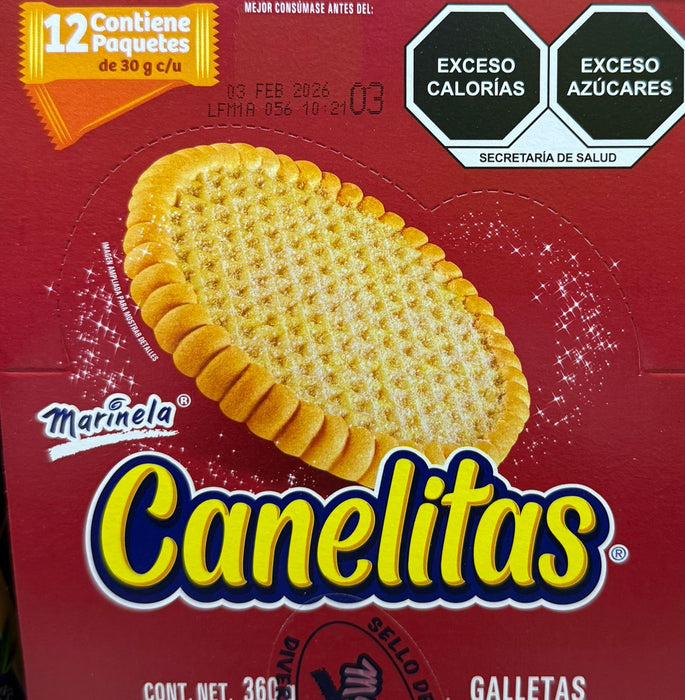 Canelitas, Caja con 12 Paquetes de 30 g