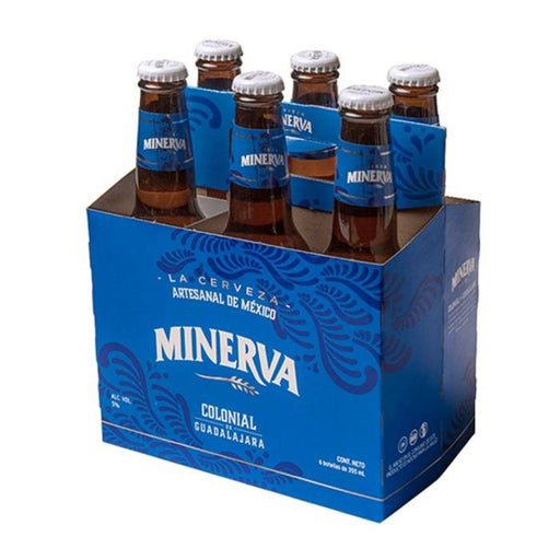Cerveza clara Minerva colonial 6 botellas de 355 ml c/u