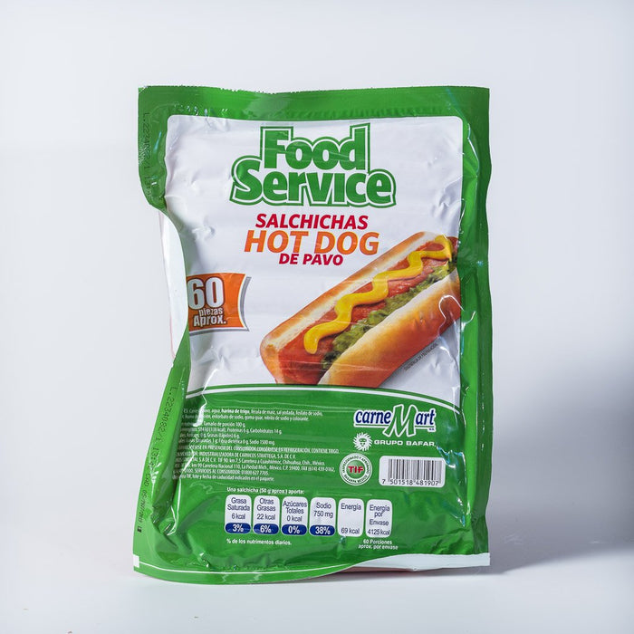 Salchicha para hot dog food service aproximadamente 3 kg