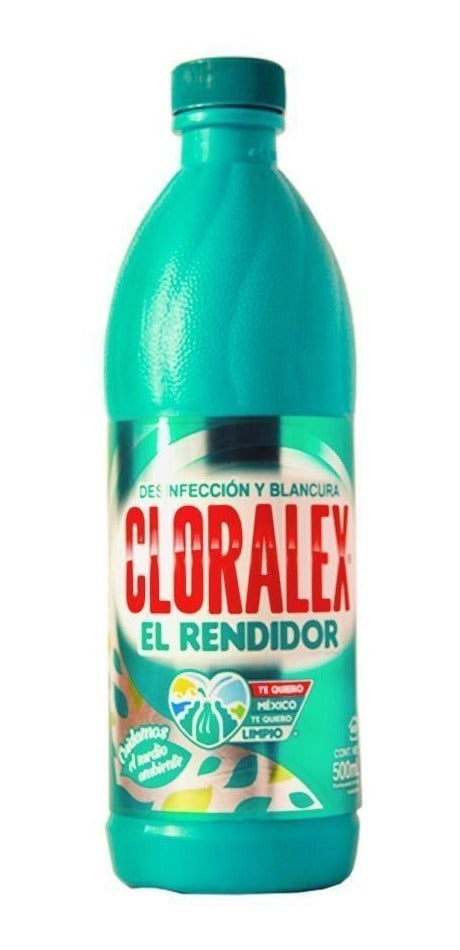 Caja Cloro Cloralex 20 Botellas De 500 Ml