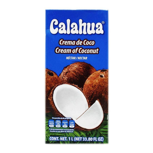 crema de coco calahua 1 l caja con 12 piezas