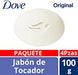 Dove Jabón de Tocador Original, 100 gr, Paquete de 4 Piezas