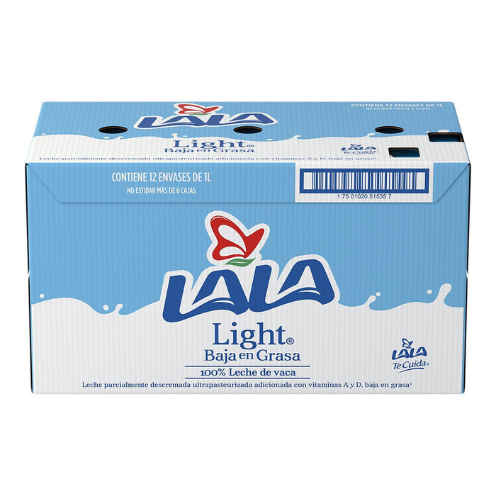 Caja de leche lala light 12 pz de 1 lt c/u