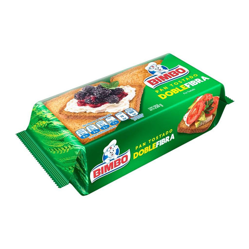 Pan tostado doble fibra bimbo 250 g