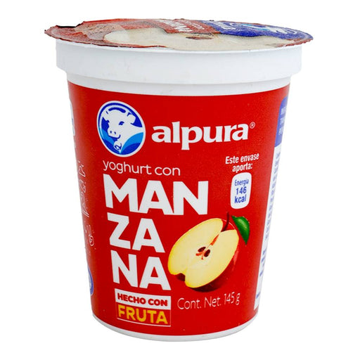 Yogurt Manzana Alpura 145 g caja de 24